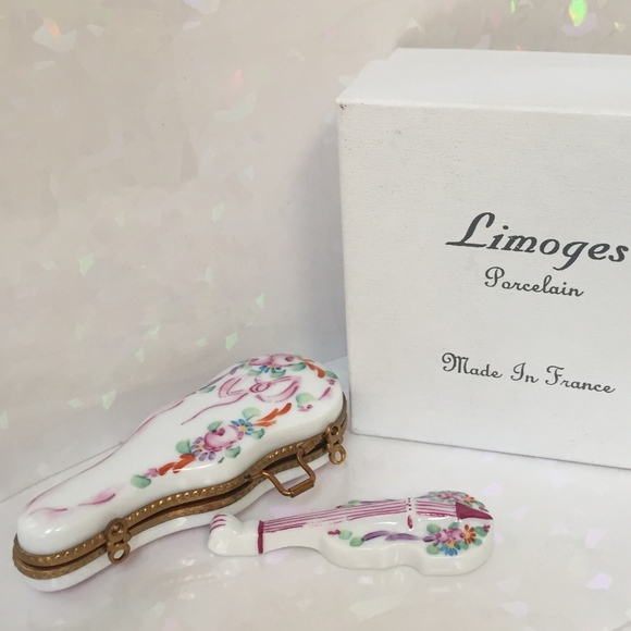 Limoges Rochard Violin & Case w/ Rose Design NIB - Picture 2 of 7